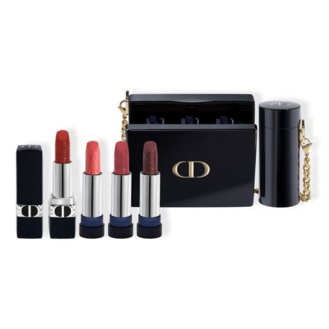 dior lippenstift tasche gold|Dior red lipstick limited edition.